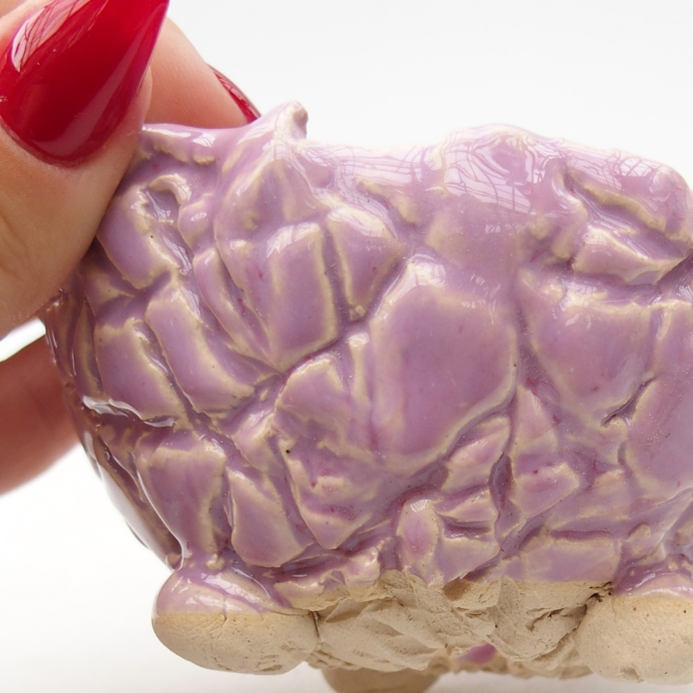 Keramikschale 9 x 9 x 6 cm , Farbe lila