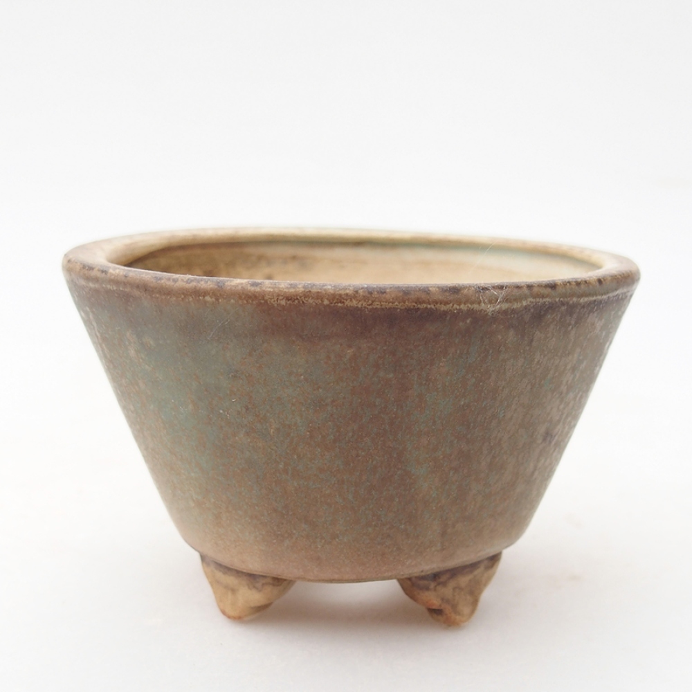 Bonsaischale aus Keramik 8 x 8 x 5,5 cm, Farbe Grün