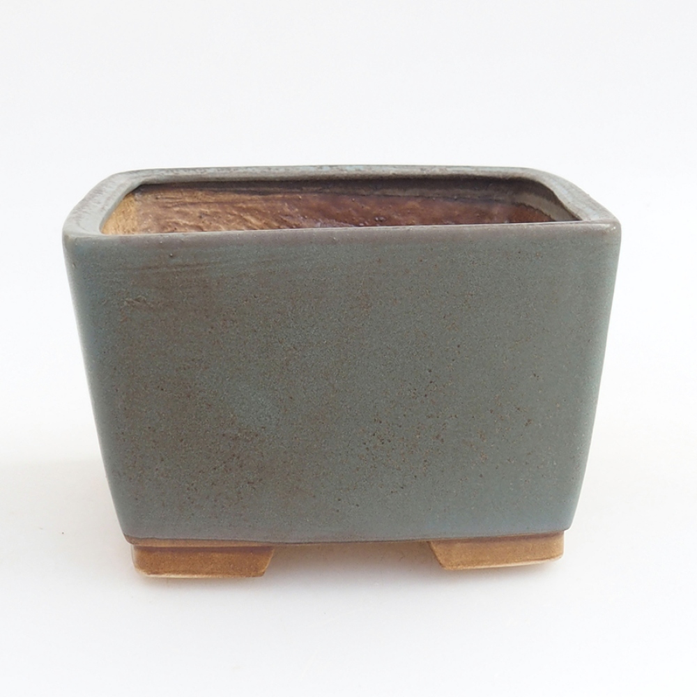 Bonsaischale aus Keramik 12 x 12 x 8 cm,  Farbe blau