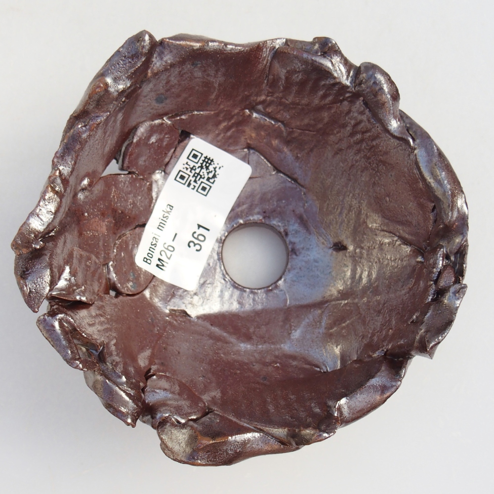 Keramikschale 10 x 10,5 x 5,5 cm , Farbe braun