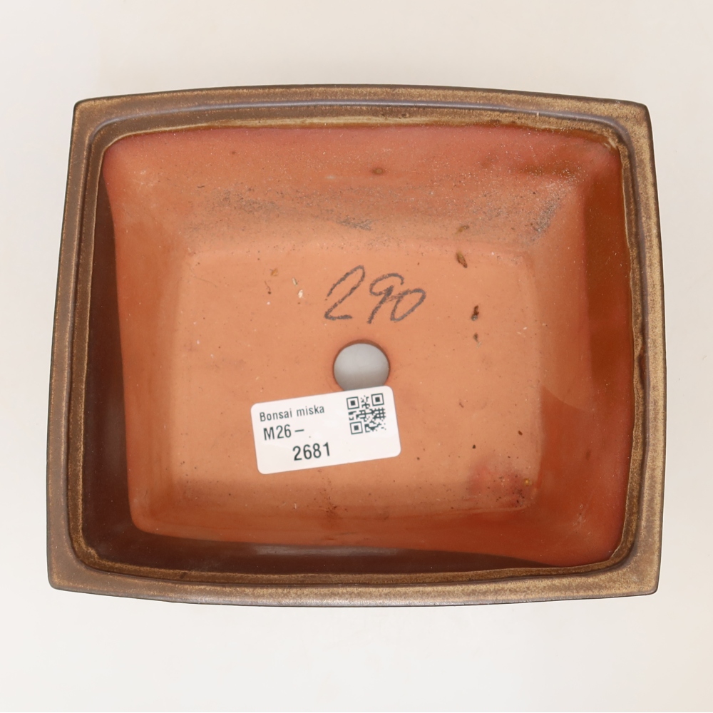 Keramikschale  14,5 x 12,5 x 7 cm, Farbe: braun