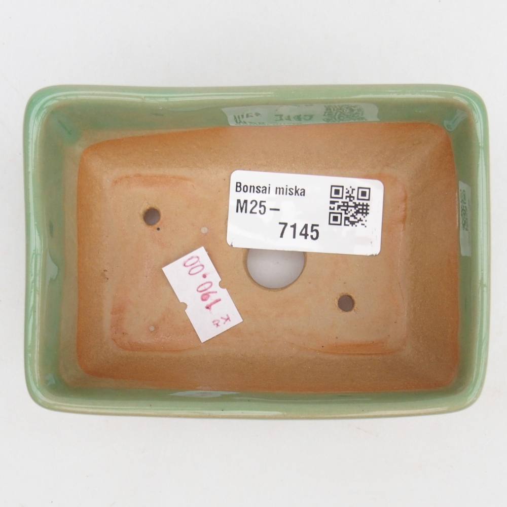 Bonsaischale aus Keramik 10,5 x 7,5 x 4,5 cm, grün