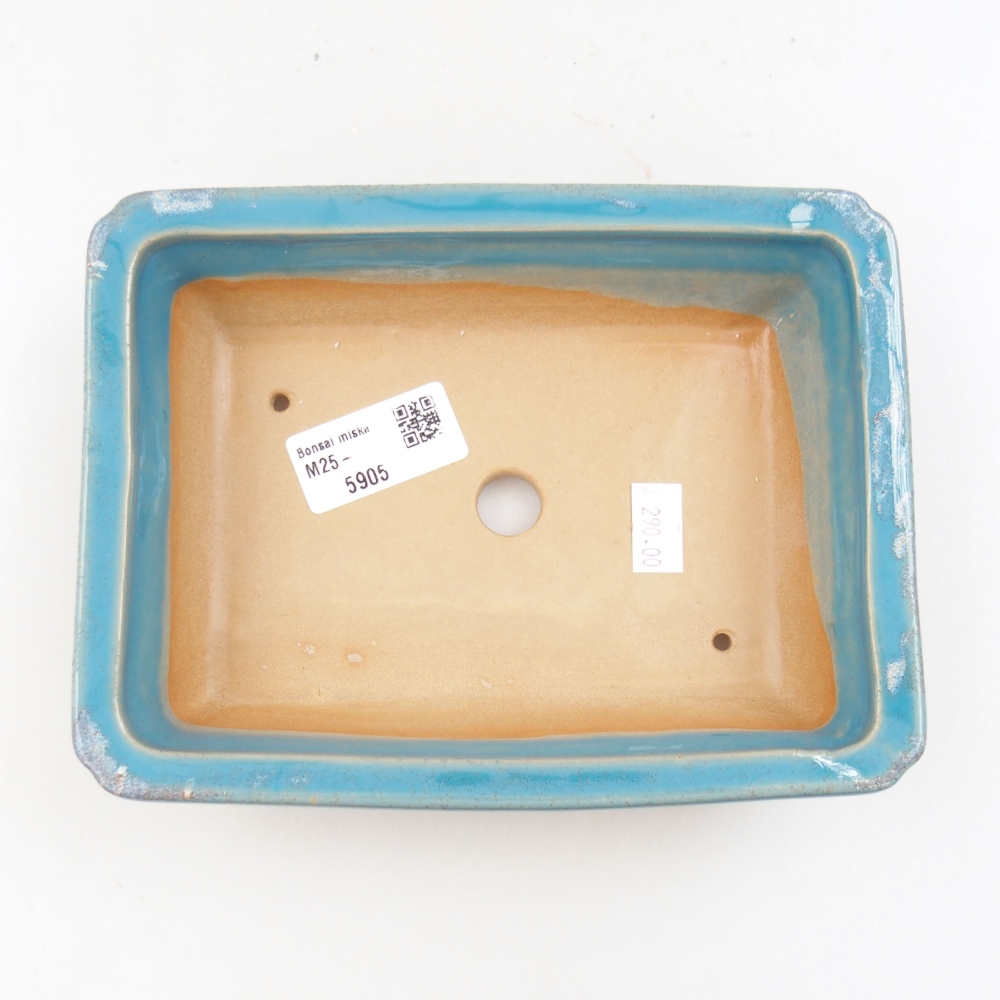 Keramik-Bonsaischale 18 x 13,5 x 4,5 cm, Farbe blau