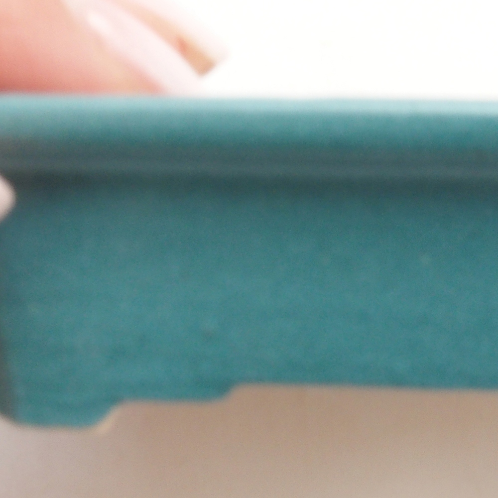 Keramik Bonsai Schale 7 x 4,5 x 2 cm, Farbe blau