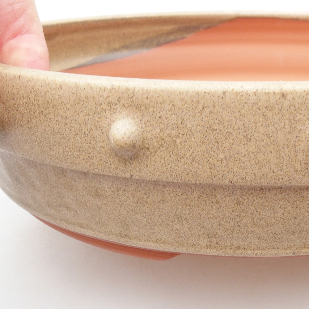 Bonsaischale aus Keramik 22 x 22 x 5 cm, BeigeFarbe