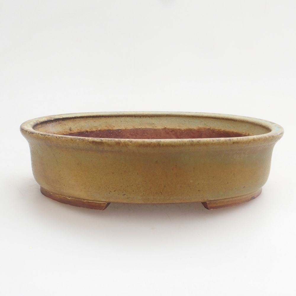 Bonsaischale aus Keramik 17 x 15 x 4 cm, Farbe Grün
