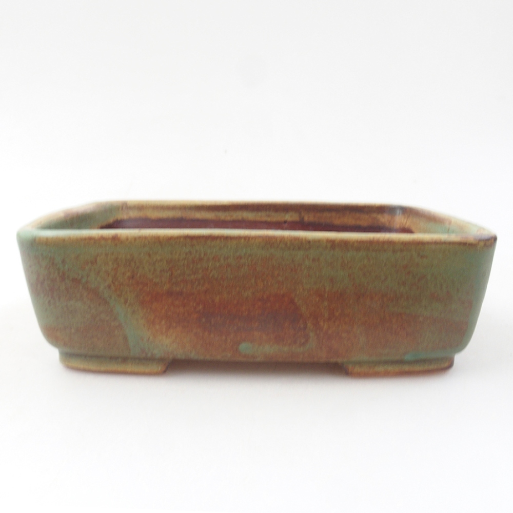 Keramik-Bonsaischale 15 x 12 x 4,5 cm, Farbe Grün