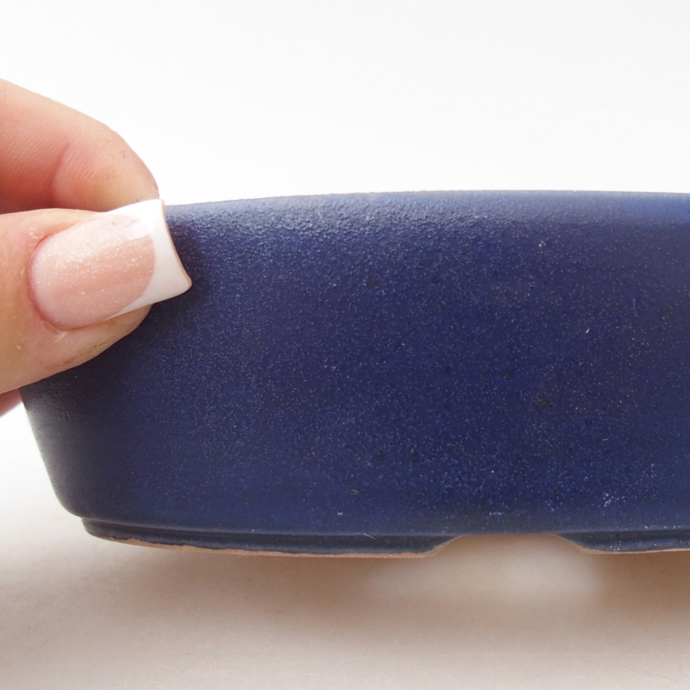 Bonsaischale aus Keramik 15 x 9,5 x 4 cm, Farbe blau