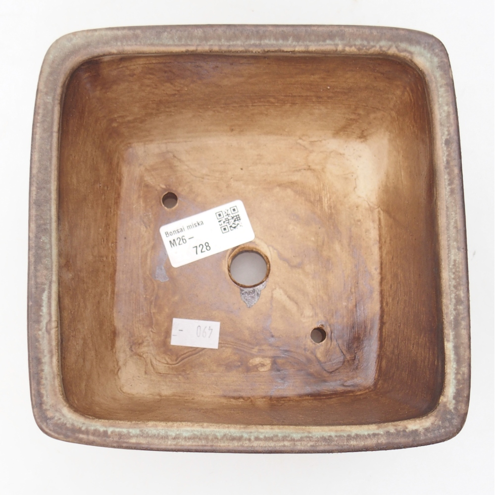 Bonsaischale aus Keramik 16 x 16 x 10 cm, grün