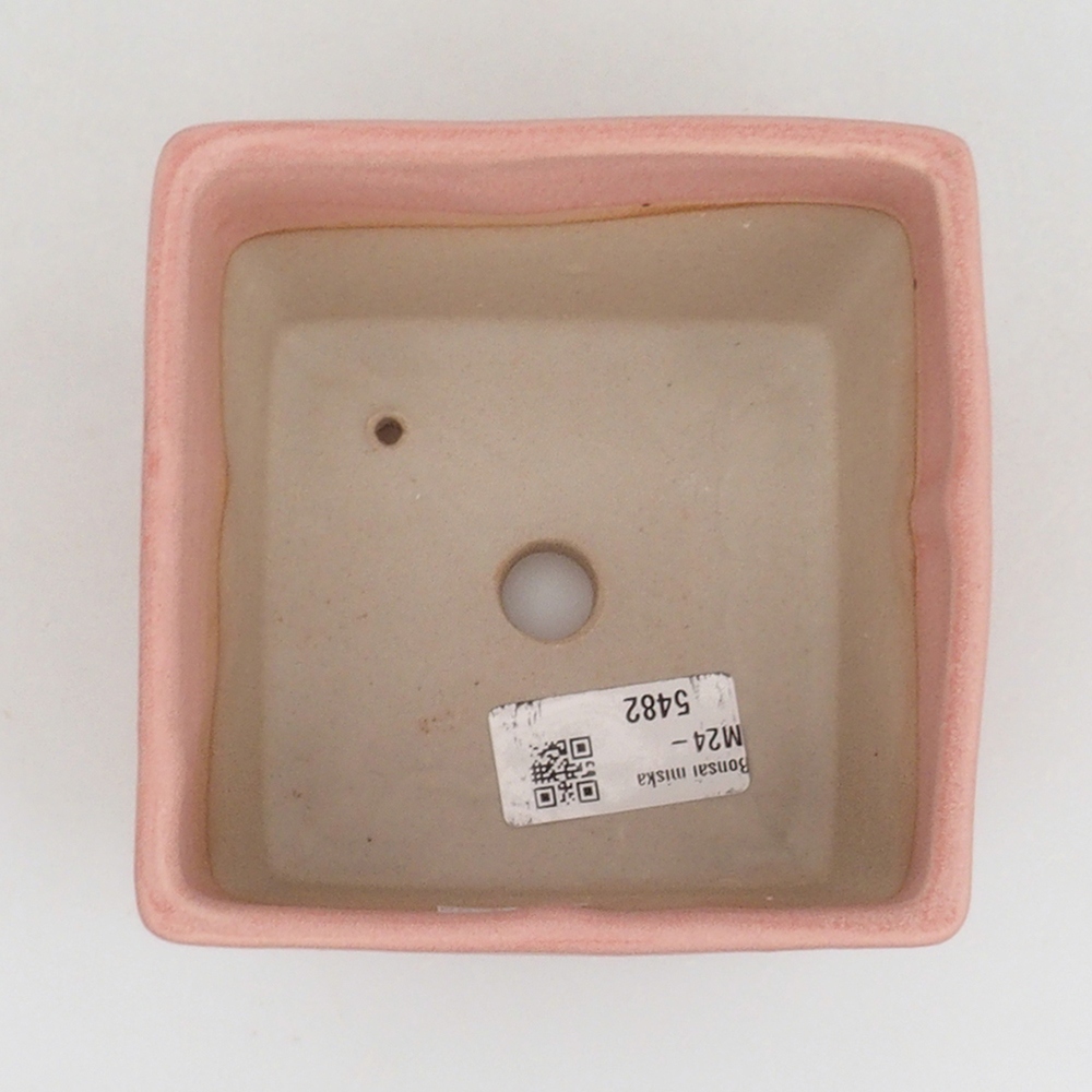 Keramik-Bonsaischale 11 x 11 x 8,5 cm, Farbe rosa