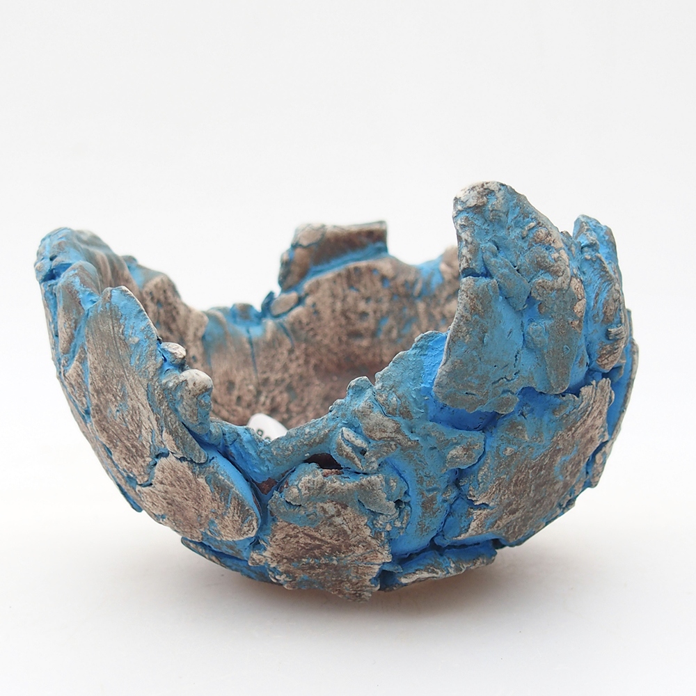 Keramikschale 9 x 9 x 6 cm , Farbe blau