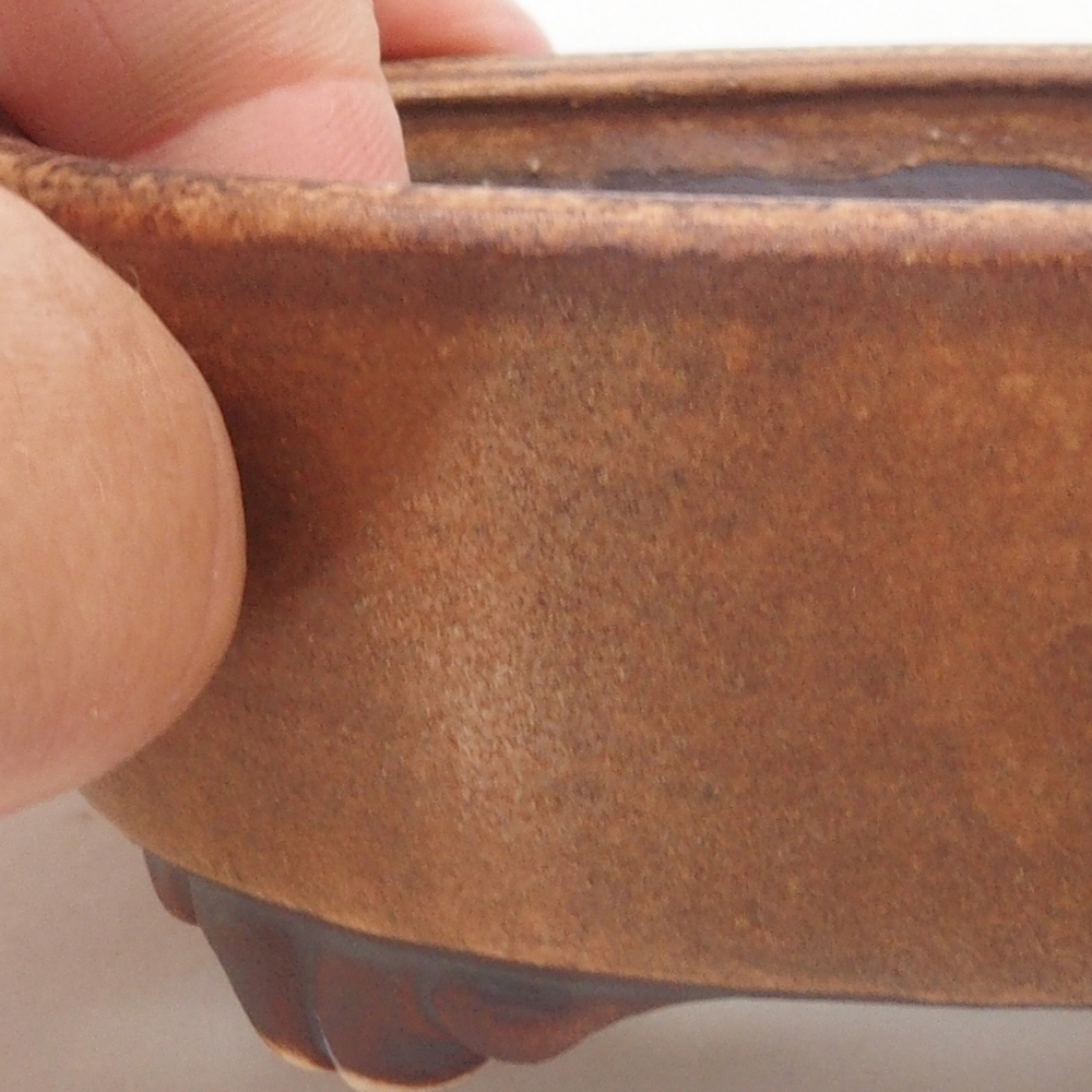 Bonsaischale aus Keramik 9 x 8 x 3,5 cm, Farbe braun