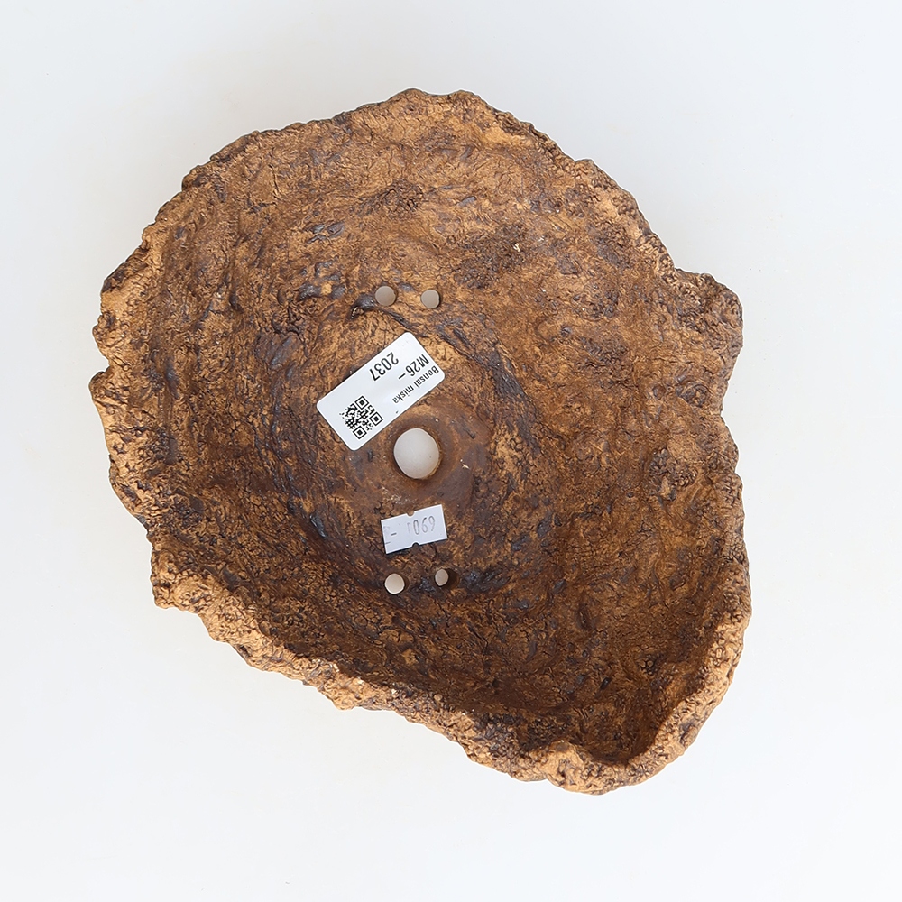 Keramikschale 19,5 x 16 x 13 cm, Farbe: braun