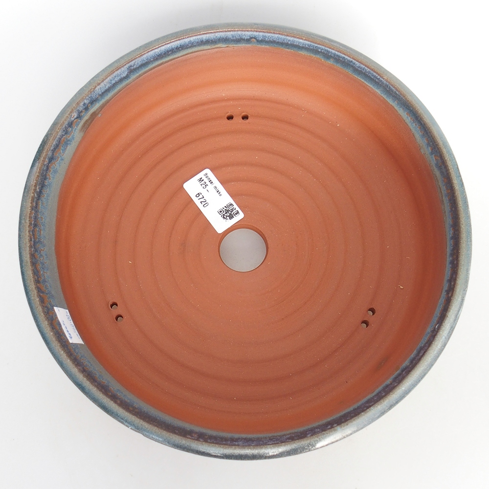 Bonsaischale aus Keramik 25,5 x 25,5 x 6,5 cm, Farbe blau