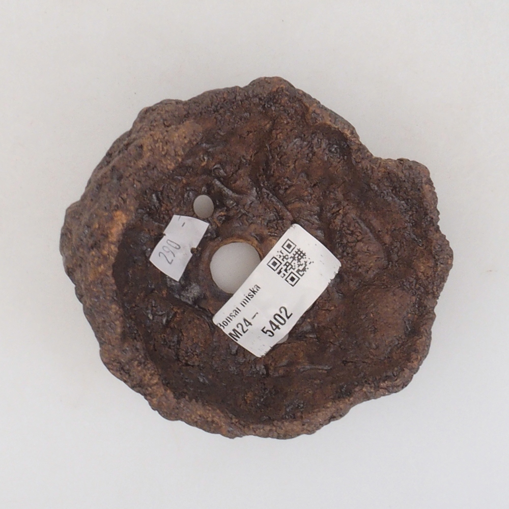 Keramikschale 9 x 8 x 9,5 cm, braun Farbe