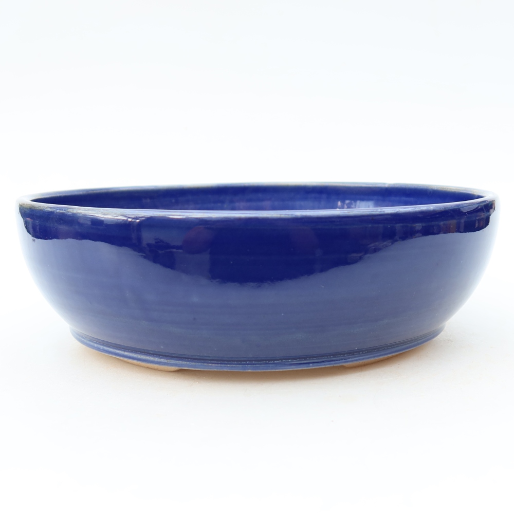 Bonsaischale aus Keramik 20 x 20 x 6 cm, Farbe blau
