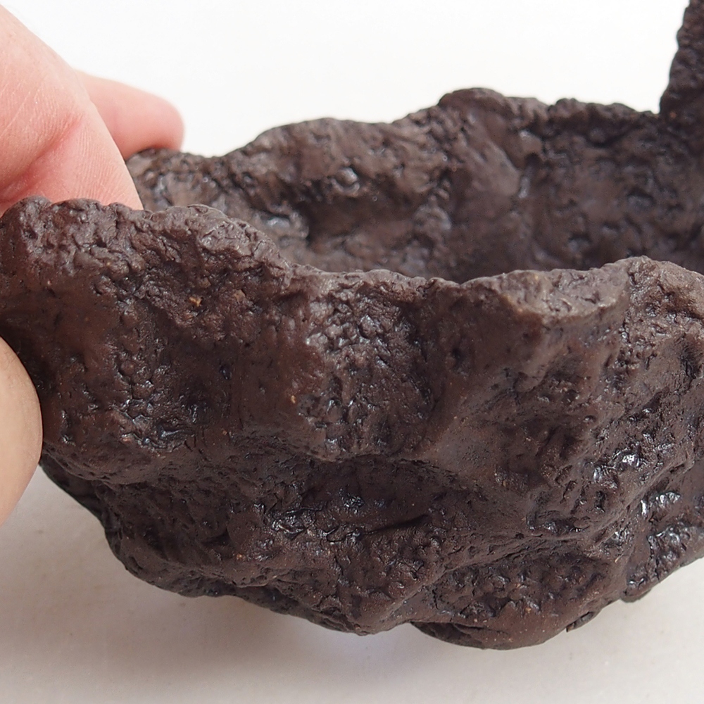 Keramikschale 10 x 9 x 7,5 cm , Farbe braun