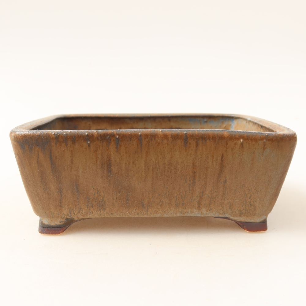 Keramik-Bonsai-Schale, 13,5 x 11 x 5 cm, Farbe: braun
