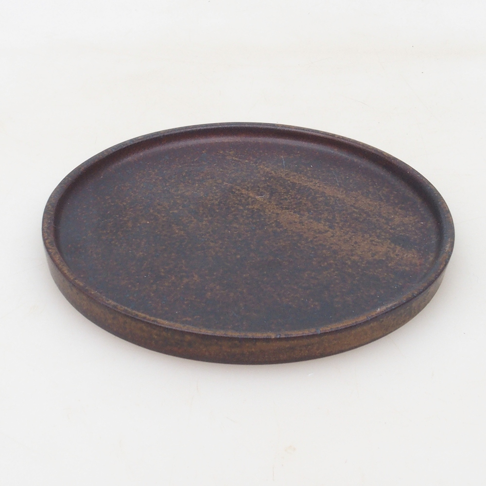 Bonsai-Schale rund D6-L – 13,5 x 13,5 x 1 cm – braun