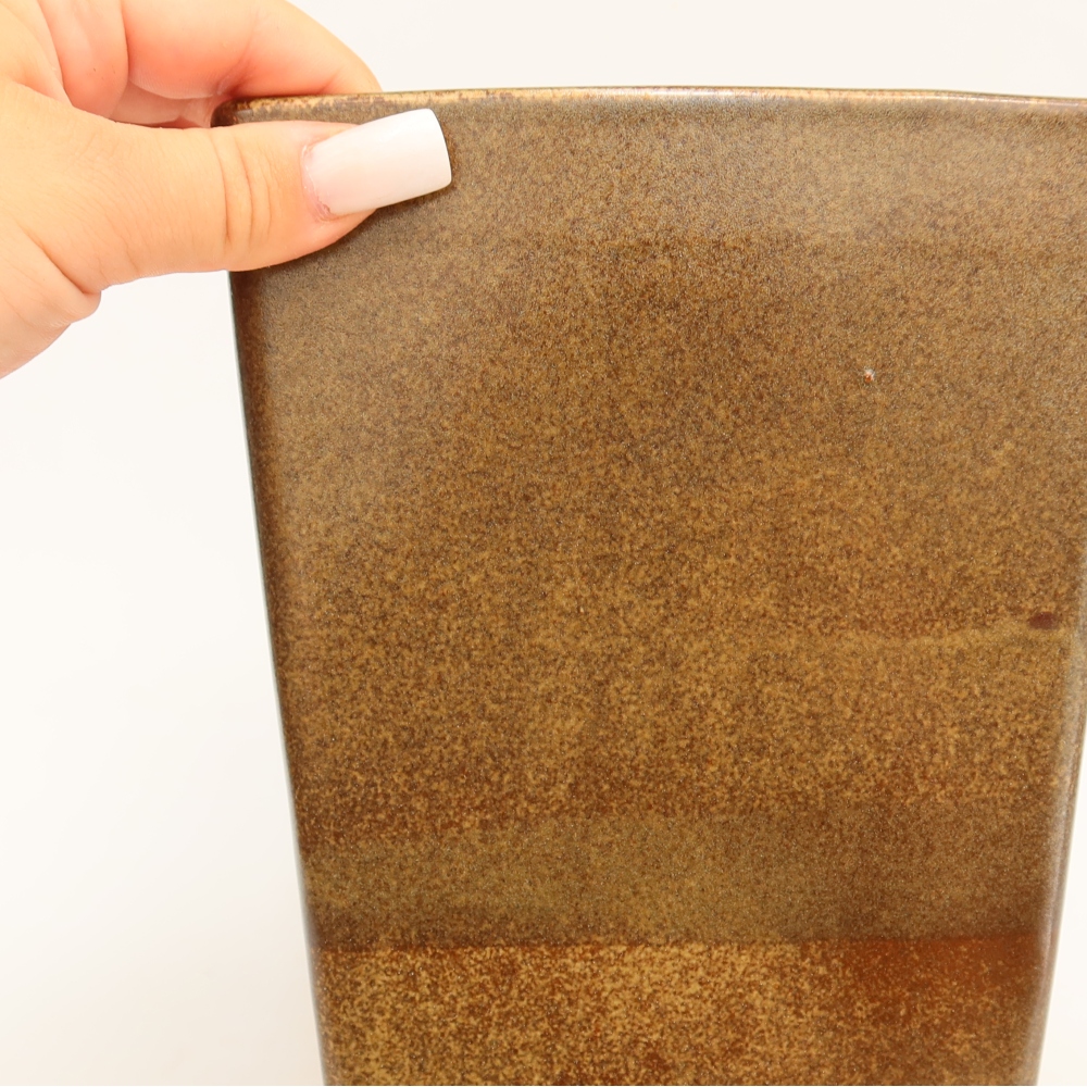 Keramik-Bonsai-Schale 15,5 x 15,5 x 19 cm, Farbe: braun