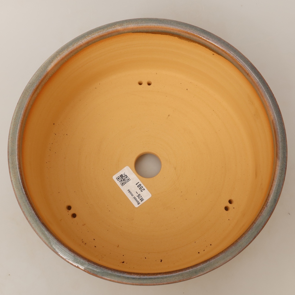 Keramik-Bonsai-Schale, 24 x 24 x 9 cm, Farbe: Grau