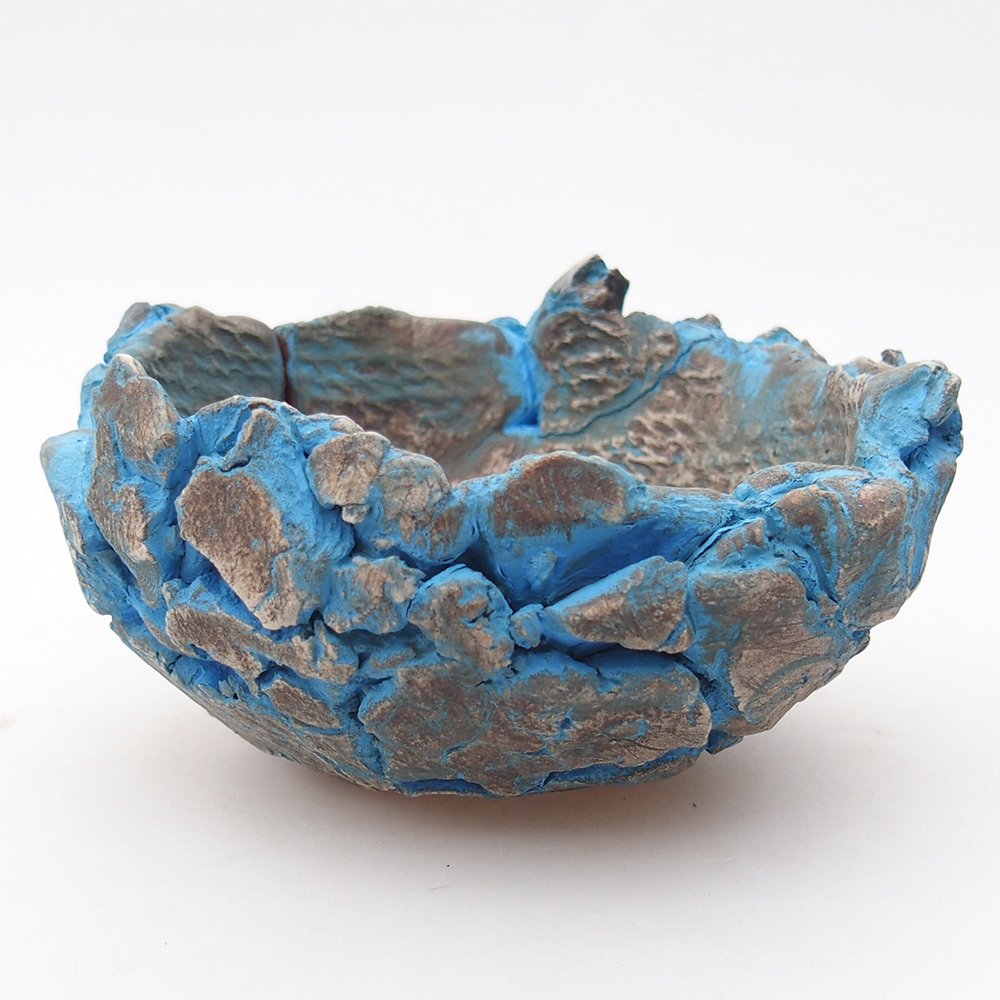 Keramikschale 11 x 11 x 7 cm , Farbe blau