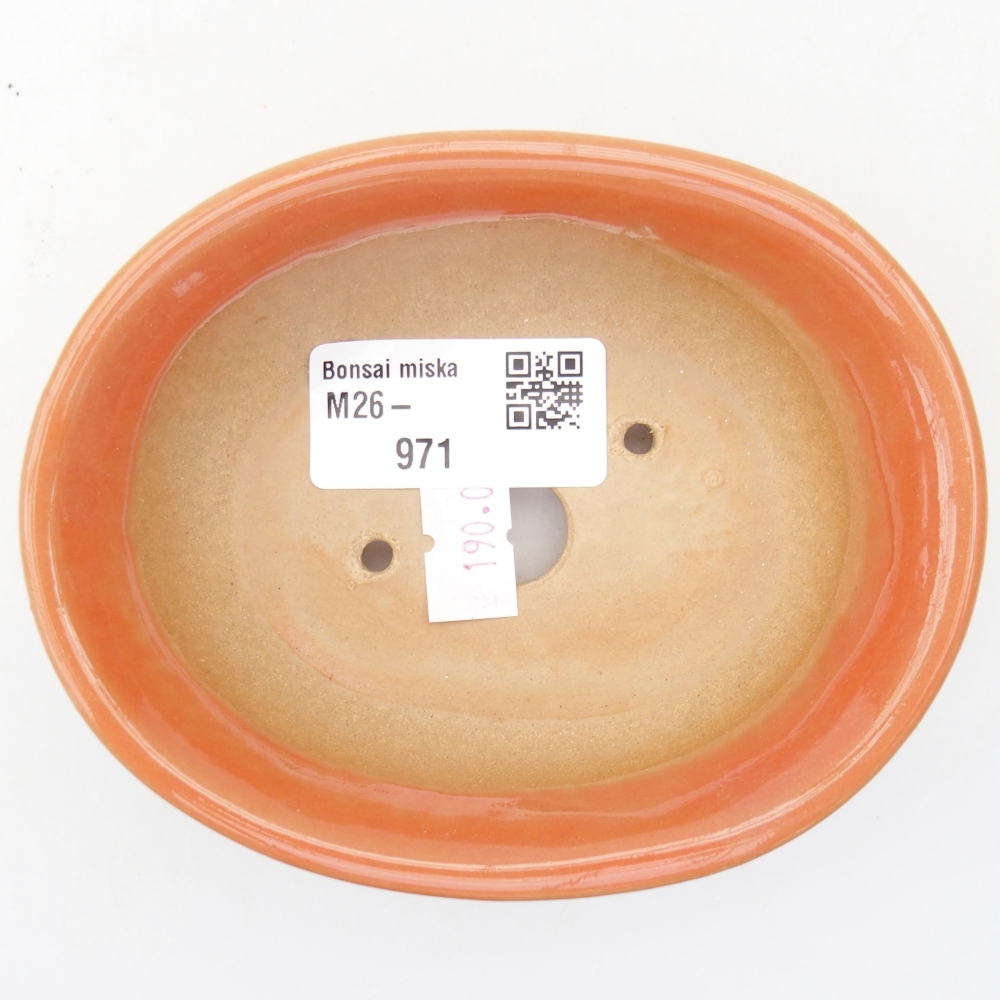 Bonsaischale aus Keramik 11 x 8,5 x 4 cm, orange