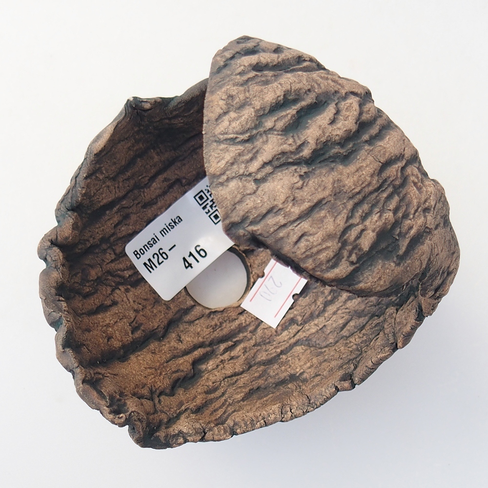 Keramikschale 10 x 9,5 x 10 cm , Farbe braun