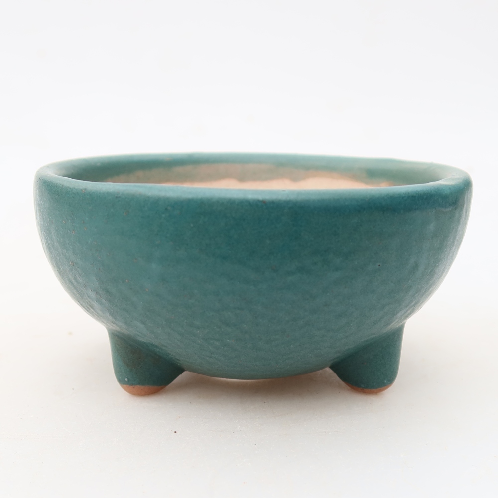 Bonsaischale aus Keramik 10 x 10 x 5 cm, Farbe blau