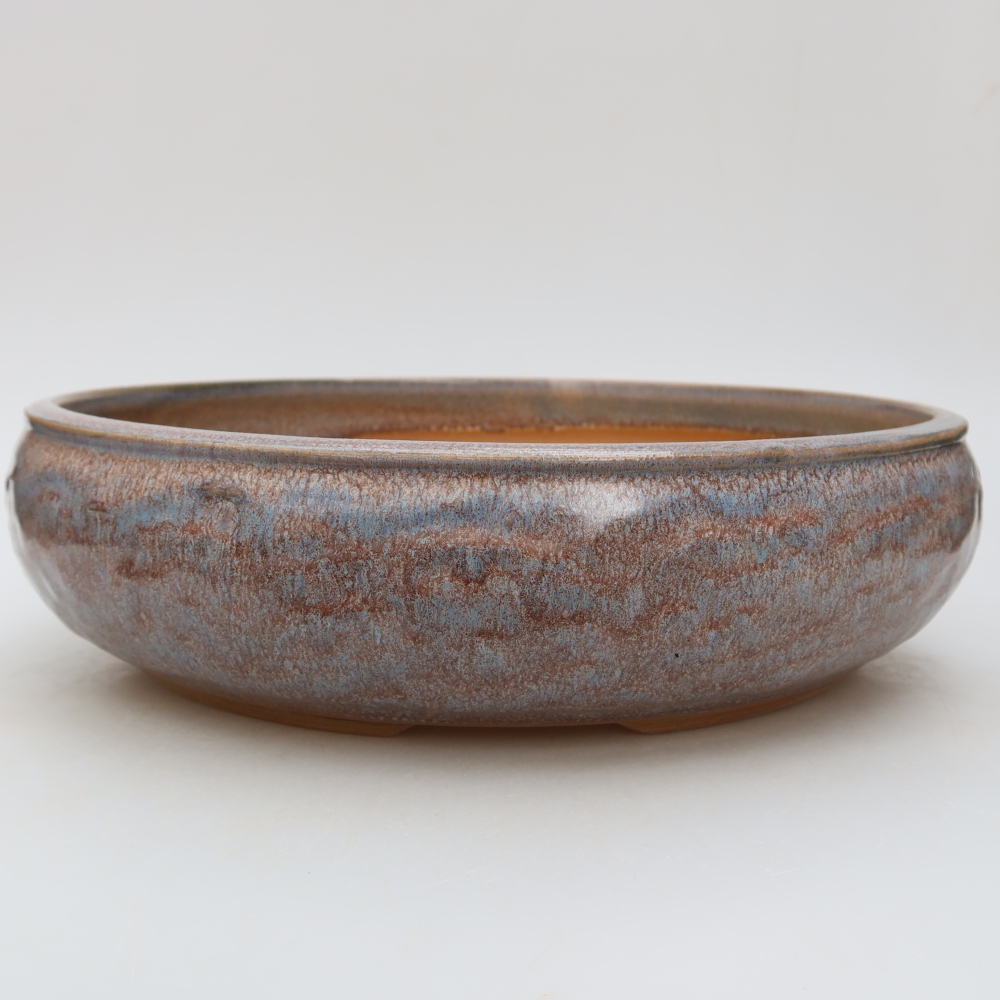Keramik-Bonsai-Schale, 27,5 x 27,5 x 7 cm, Farbe: Blau