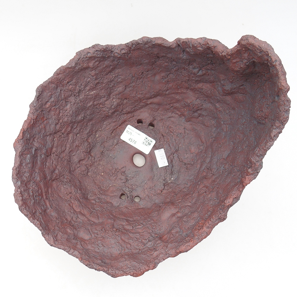 Keramikschale 23 x 23,5 x 21 cm, braun Farbe