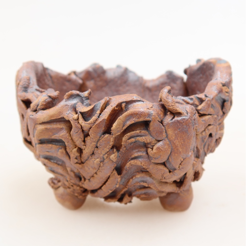 Keramikschale 9 x 8,5 x 6 cm , Farbe braun