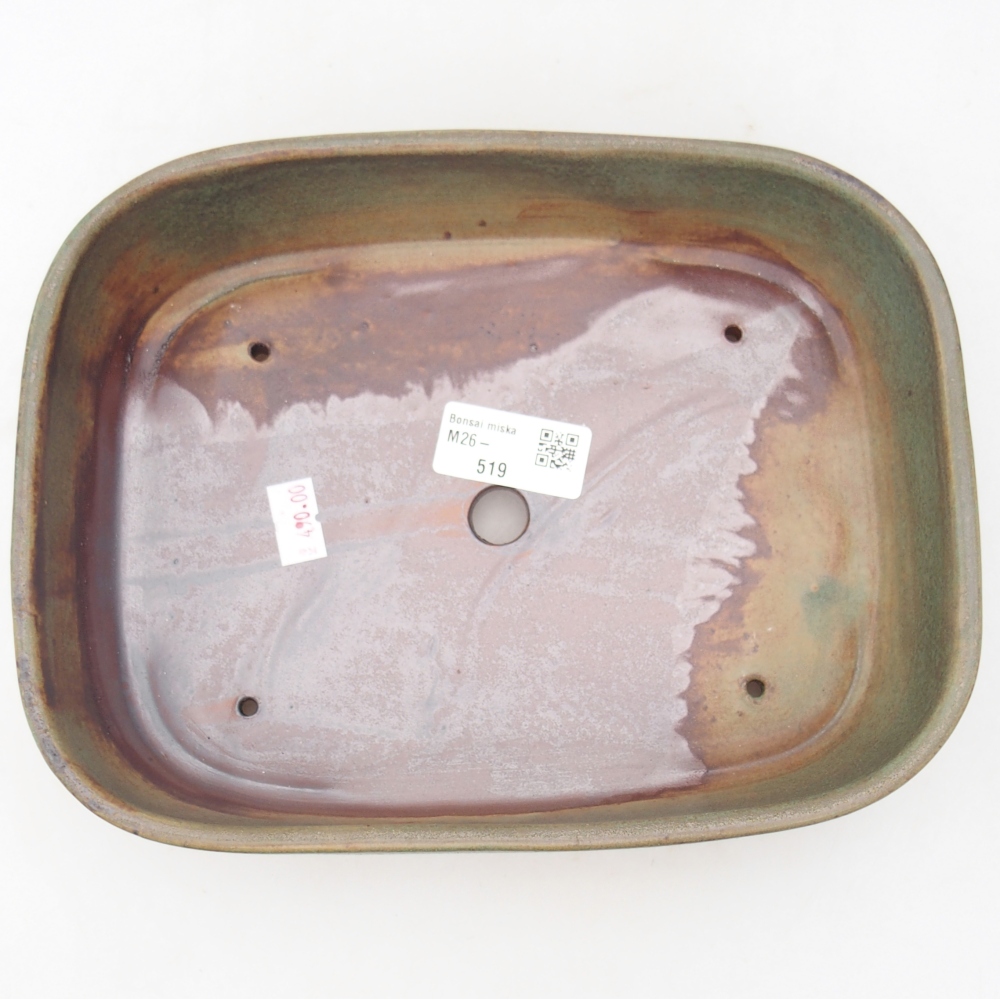 Bonsaischale aus Keramik 22,5 x 17 x 6 cm, grün