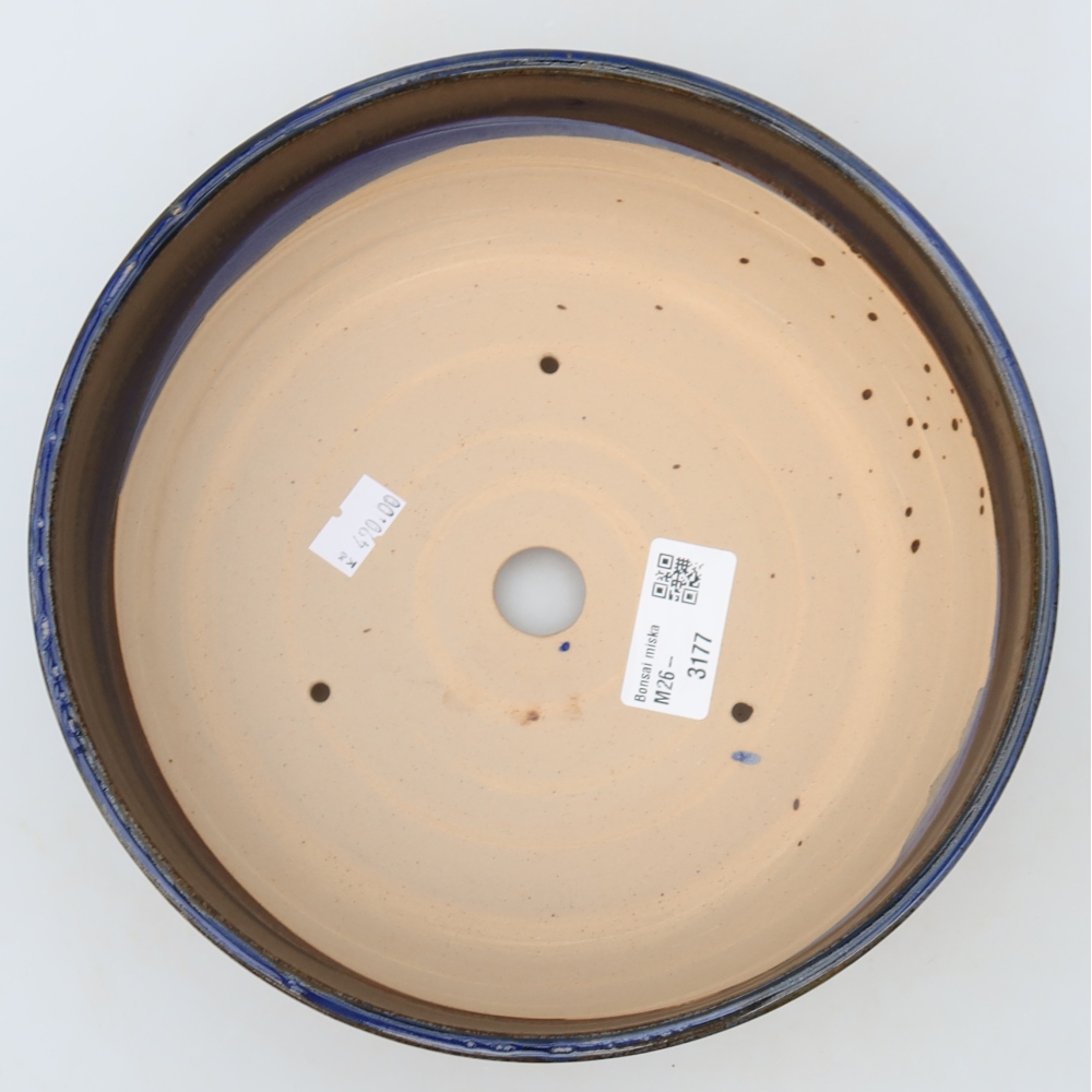 Keramik-Bonsai-Schale 21 x 21 x 6 cm, Farbe: Blau