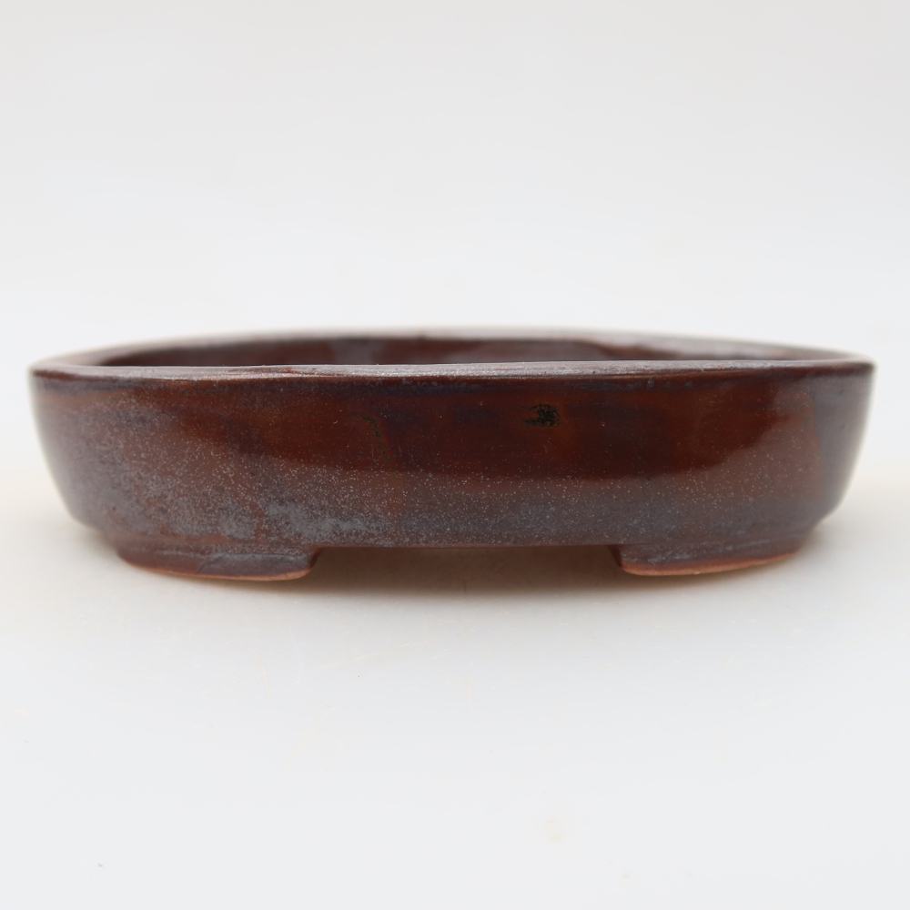 Bonsaischale aus Keramik 12 x 9,5 x 2,5 cm, braun