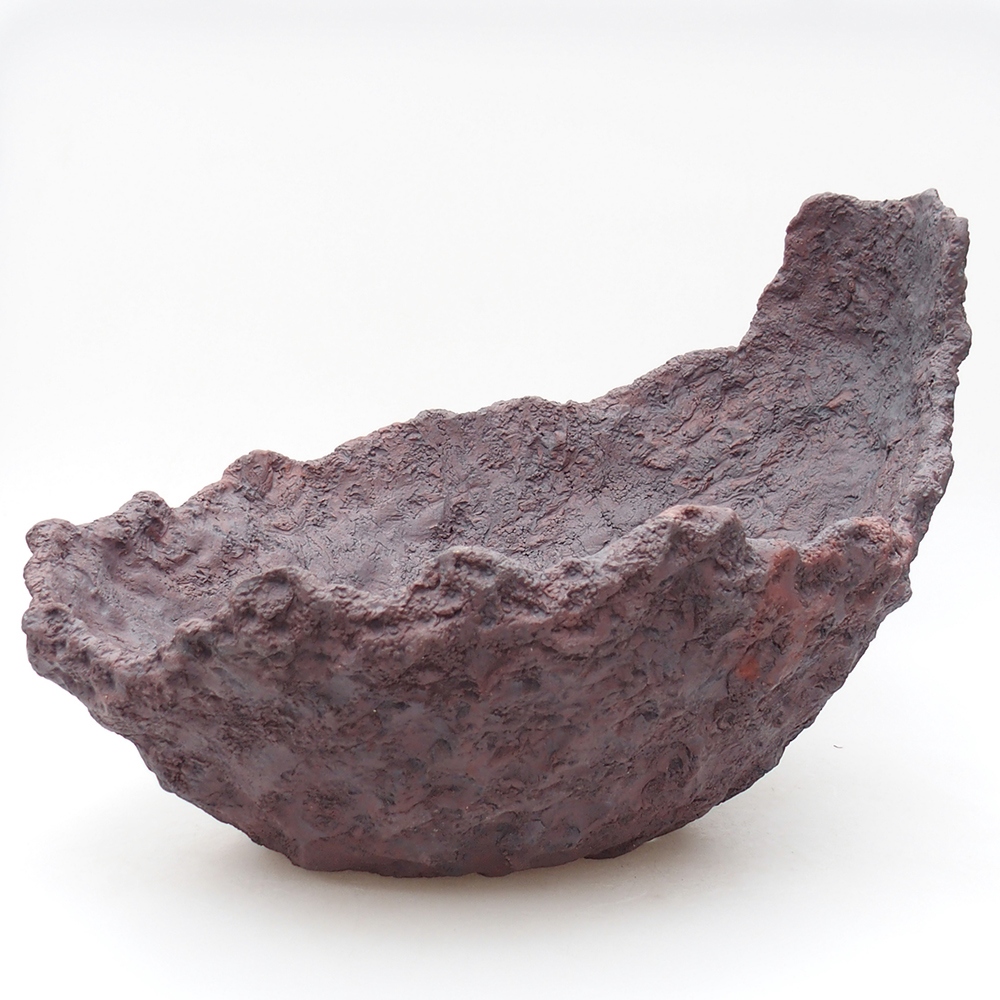 Keramikschale 34 x 30 x 26 cm, braun Farbe
