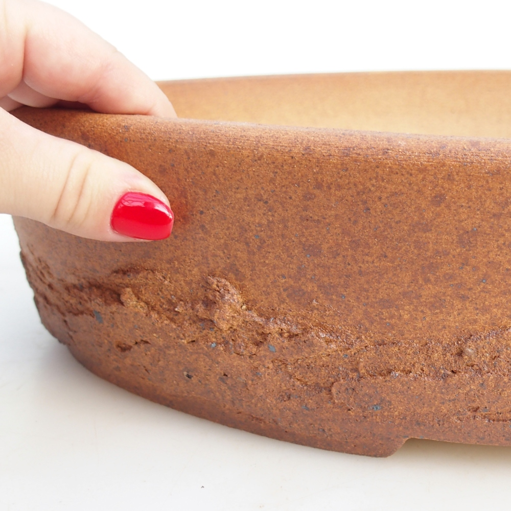 Bonsaischale 38,5 x 31 x 8,5 cm , Farbe braun