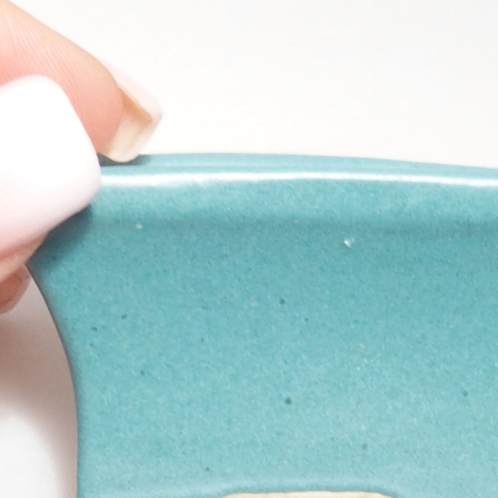 Keramik Bonsai Schale 5,5 x 4 x 3 cm, Farbe blau