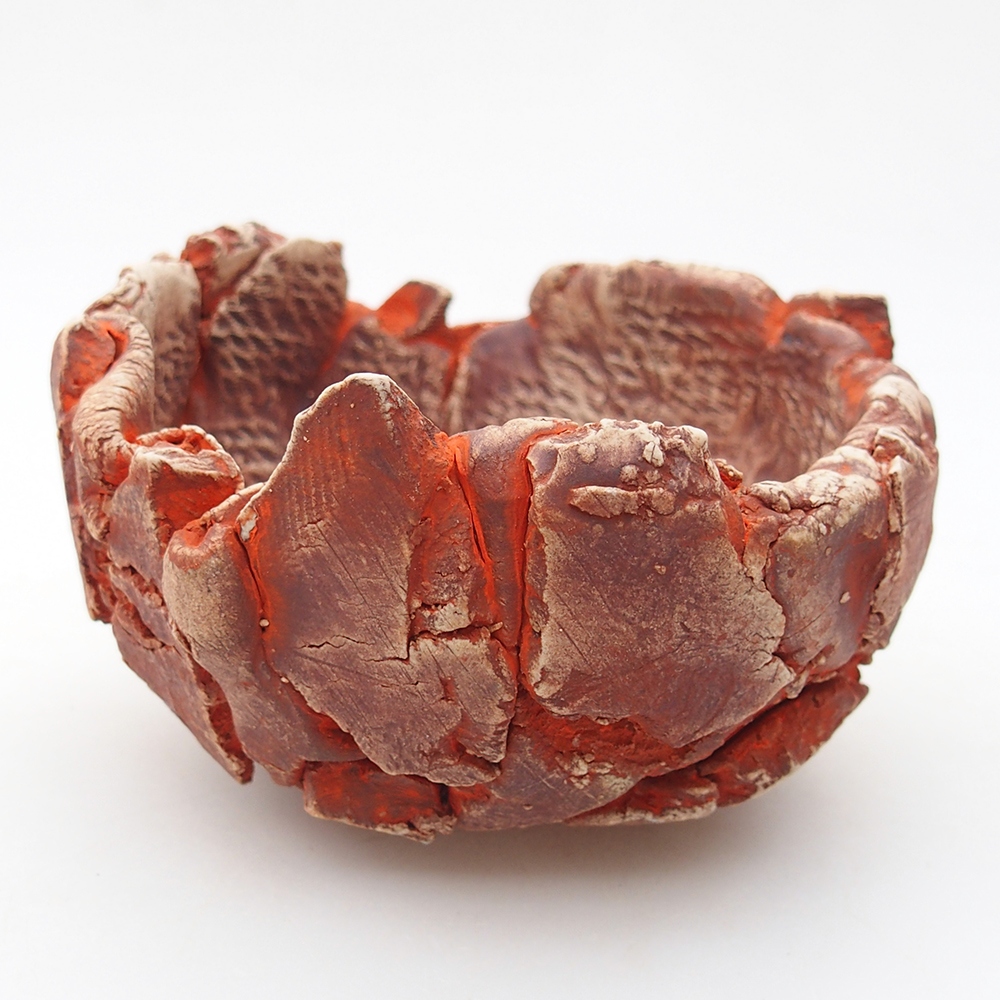 Keramikschale 11 x 11 x 6,5 cm , Farbe orange