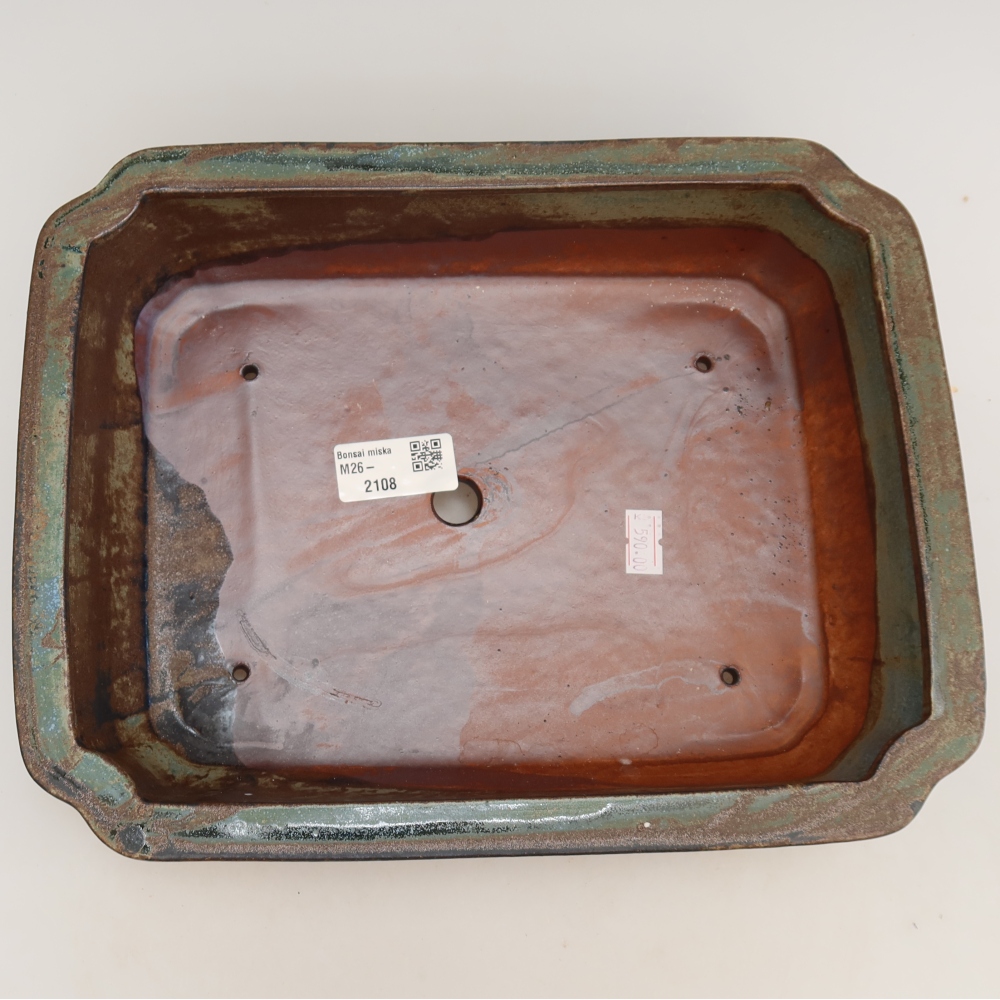 Keramik-Bonsai-Schale 27,5 x 21,5 x 7 cm, Farbe: Braun