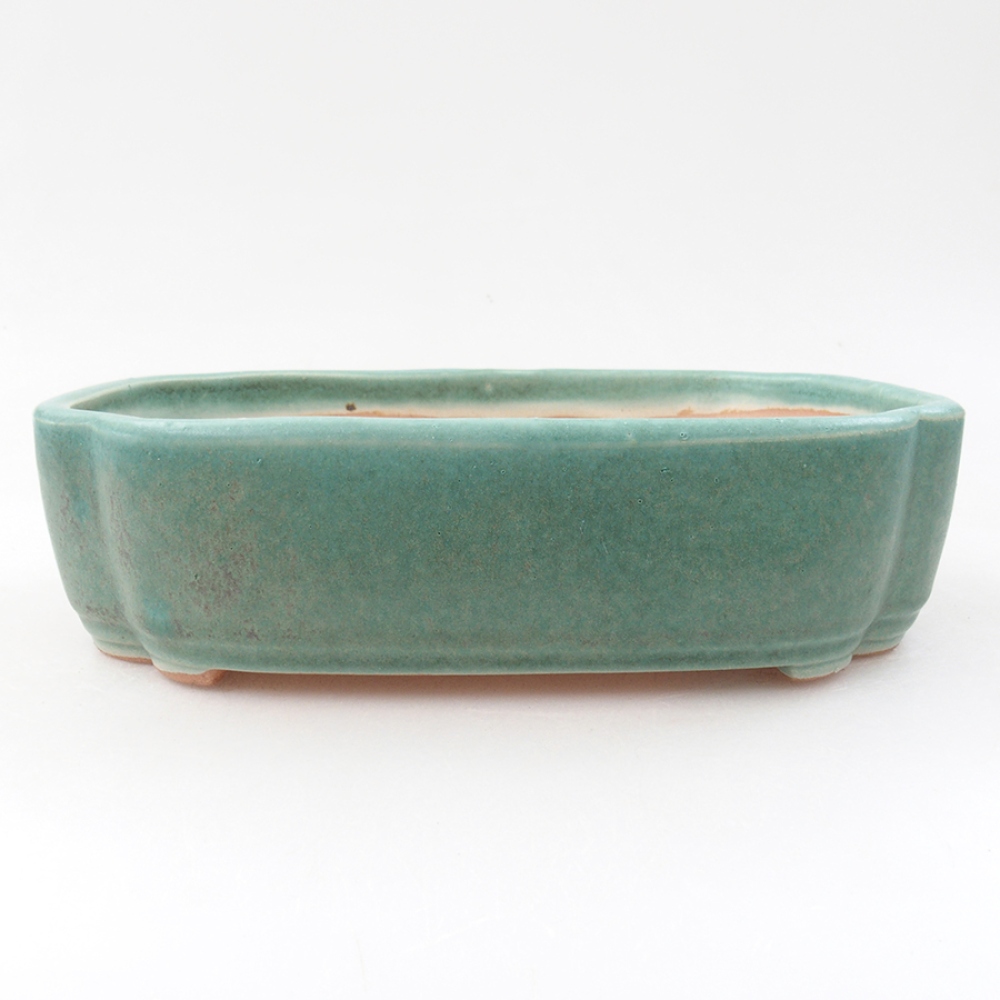 Keramik-Bonsaischale 18 x 13 x 5 cm, Farbe Grün