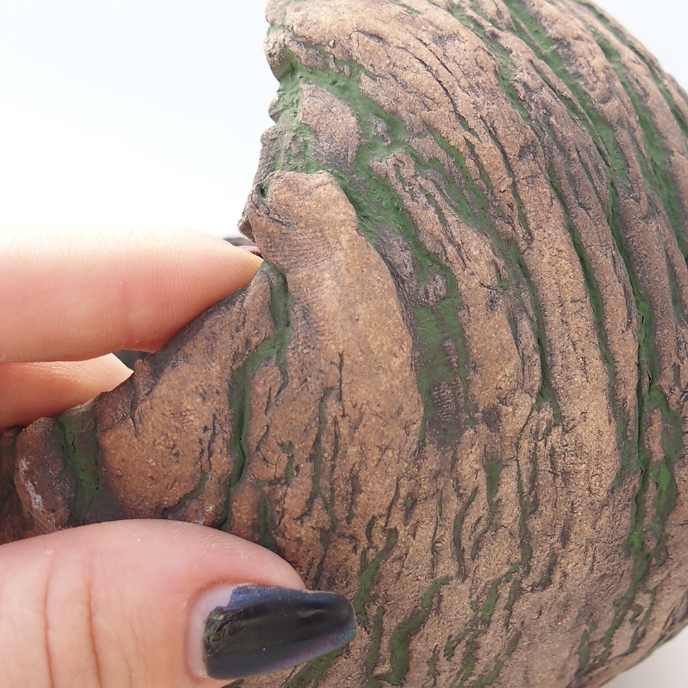 Keramikschale 13 x 13 x 12 cm , Farbe grün