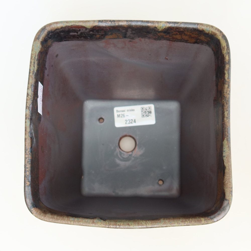 Bonsaischale aus Keramik 14 x 14 x 15 cm, braun