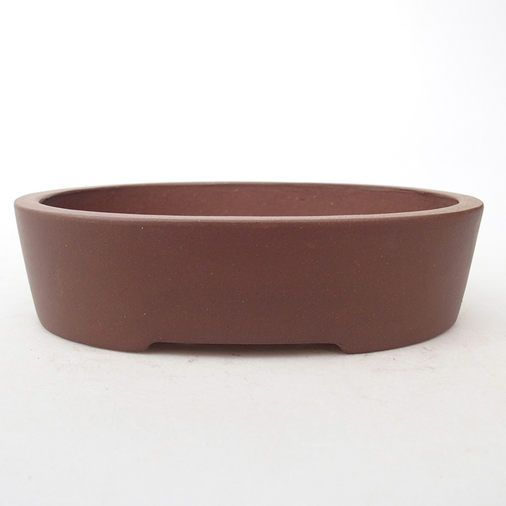 Keramik-Bonsaischale 15,5 x 11,5 x 4 cm, Farbe braun