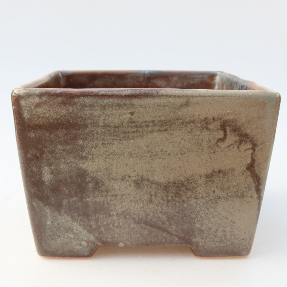 Keramik-Bonsai-Schale 15,5 x 15,5 x 11 cm, Farbe: braun