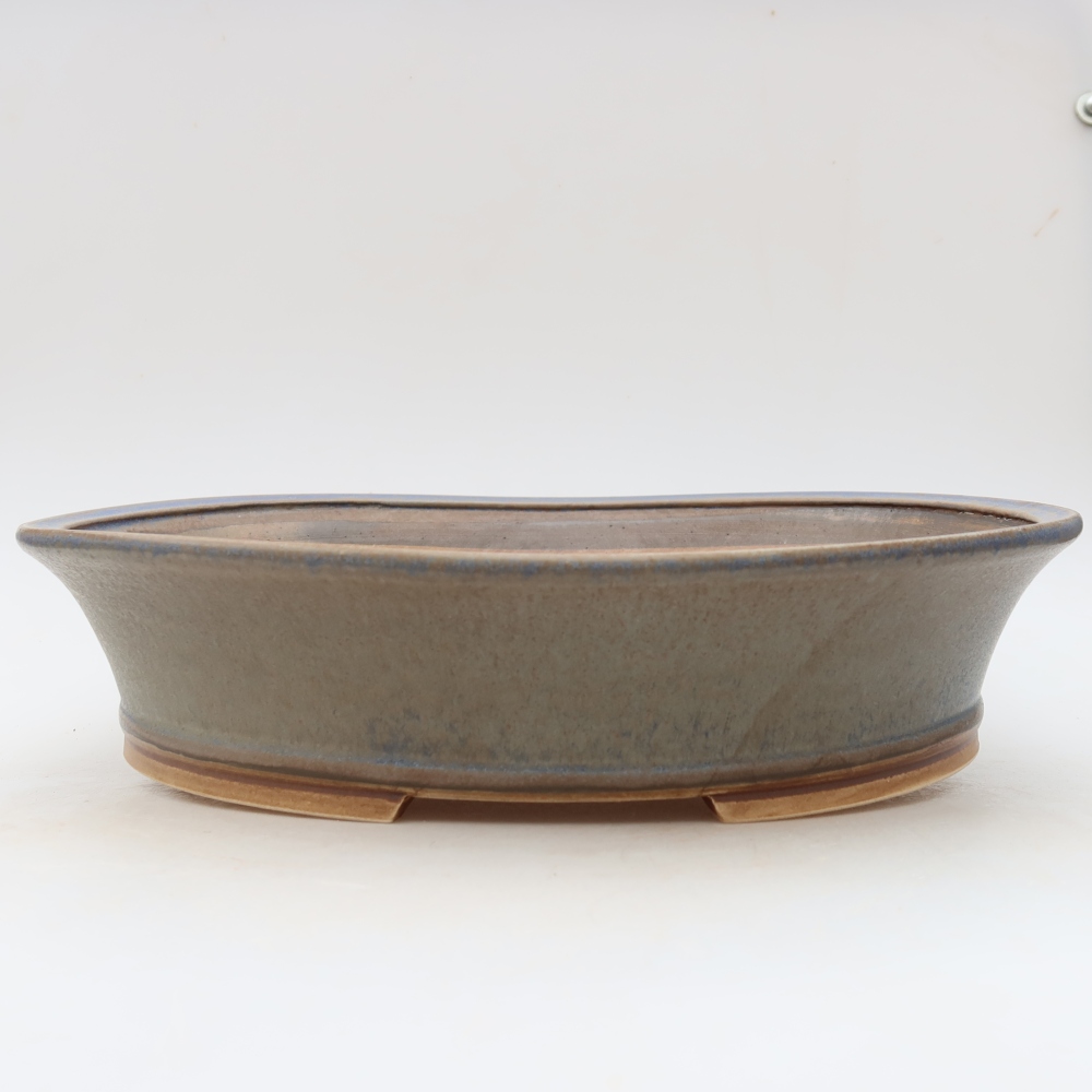 Bonsaischale aus Keramik 26,5 x 24 x 5,5 cm, Farbe blau