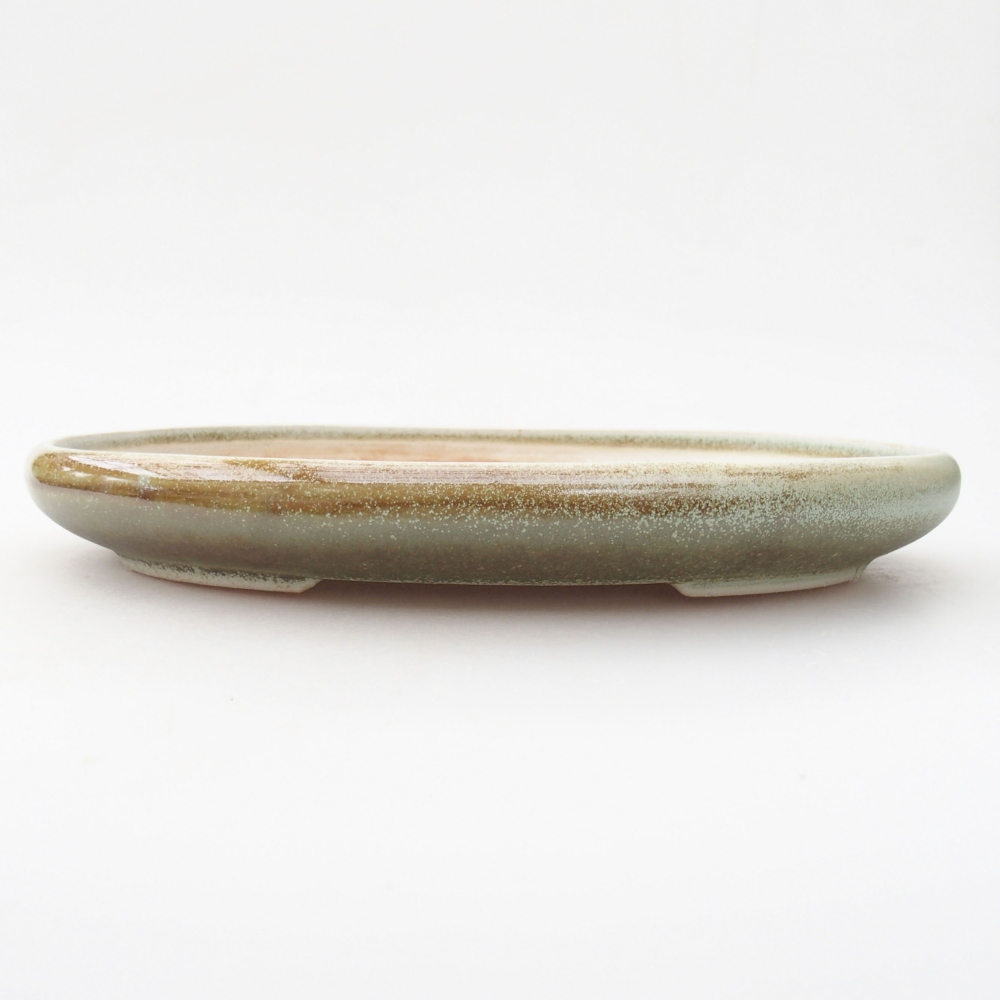 Keramik-Bonsaischale 22,5 x 17 x 3 cm, Farbe Grün