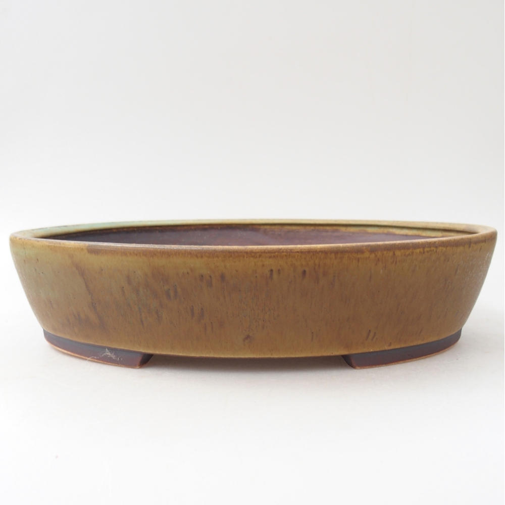 Bonsaischale aus Keramik 28,5 x 25 x 6 cm, grün