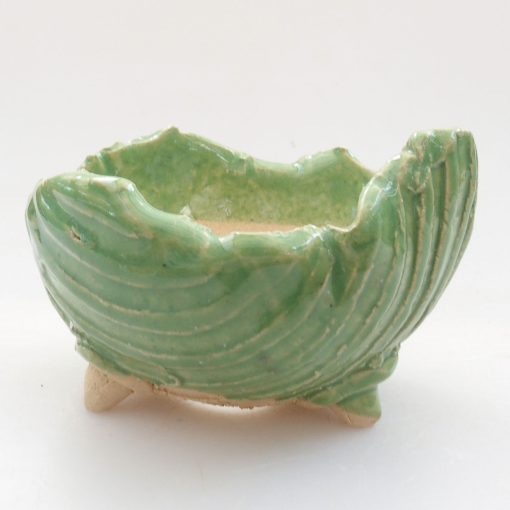 Keramikschale 7 x 7 x 5,5 cm, Farbe grün