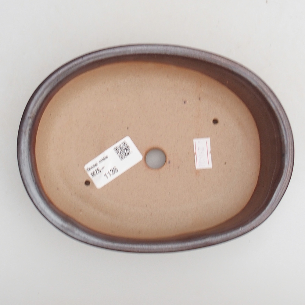 Bonsaischale aus Keramik 19 x 14 x 4,5 cm, braun